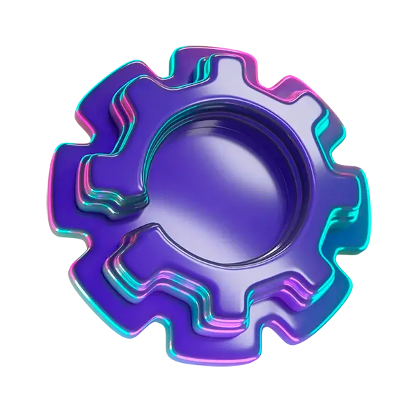Neon gear icon