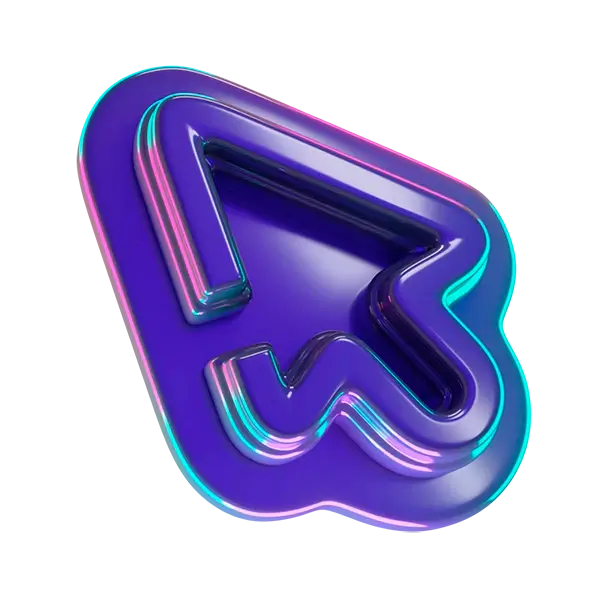 Neon computer mouse icon
